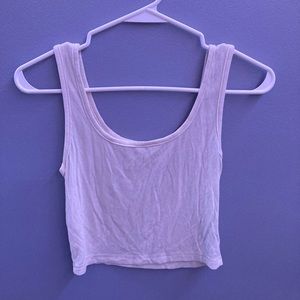 Shein Cream Ribbed Tank